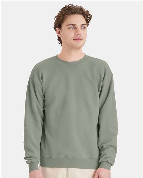 Custom Embroidered  Hanes Ecosmart® Crewneck Sweatshirt P160 Stonewashed Green