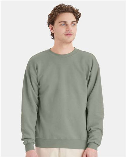 Custom Embroidered  Hanes Ecosmart® Crewneck Sweatshirt P160 Stonewashed Green