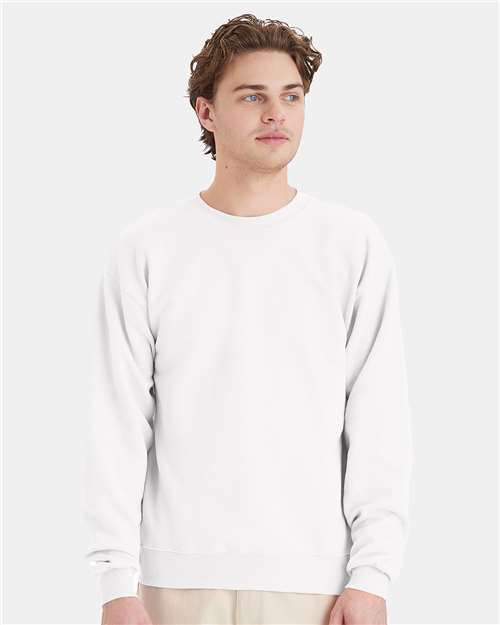Custom Embroidered  Hanes Ecosmart® Crewneck Sweatshirt P160 White