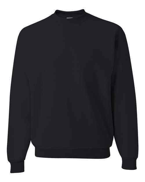 JERZEES NuBlend® Crewneck Sweatshirt 562MR Black Custom Embroidered Business Logo