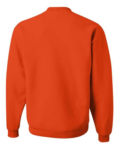 JERZEES NuBlend® Crewneck Sweatshirt 562MR Burnt Orange Custom Embroidered Business Logo