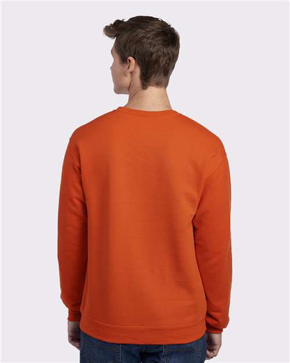 JERZEES NuBlend® Crewneck Sweatshirt 562MR Burnt Orange Custom Embroidered Business Logo