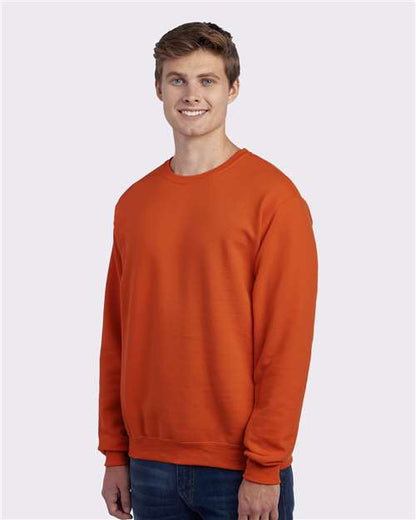 JERZEES NuBlend® Crewneck Sweatshirt 562MR Burnt Orange Custom Embroidered Business Logo