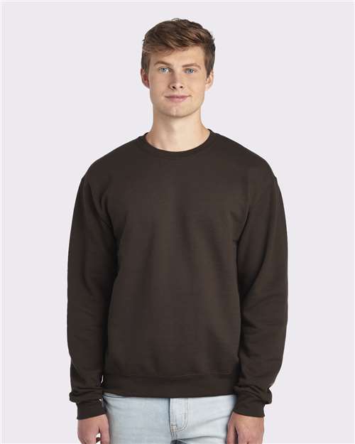 Custom Embroidered  JERZEES NuBlend® Crewneck Sweatshirt 562MR Chocolate