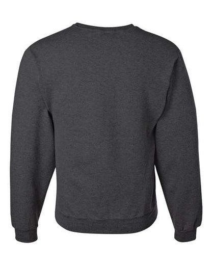 JERZEES NuBlend® Crewneck Sweatshirt 562MR Black Heather Custom Embroidered Business Logo