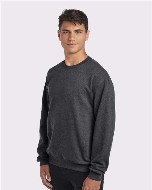 JERZEES NuBlend® Crewneck Sweatshirt 562MR Black Heather Custom Embroidered Business Logo