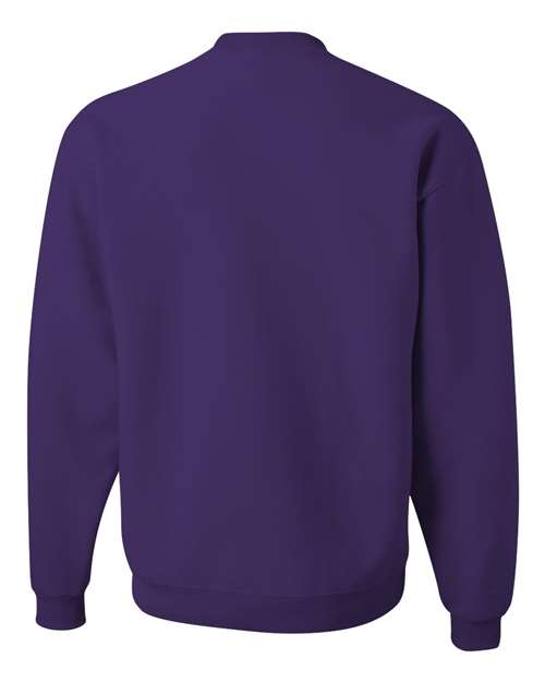 JERZEES NuBlend® Crewneck Sweatshirt 562MR Cyber Pink Custom Embroidered Business Logo