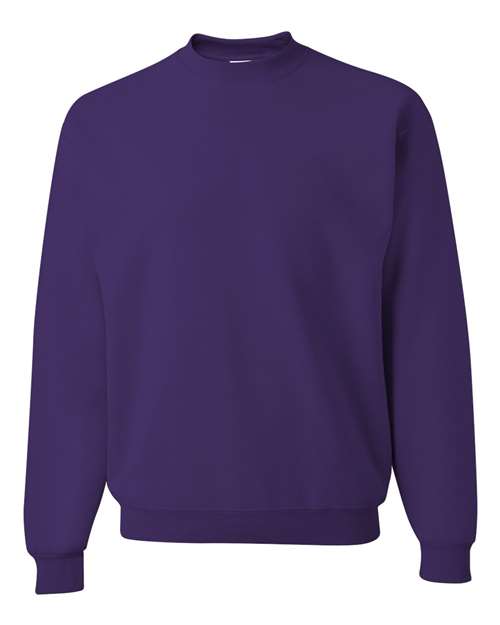JERZEES NuBlend® Crewneck Sweatshirt 562MR Deep Purple Custom Embroidered Business Logo