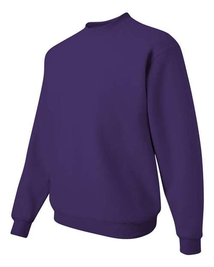 JERZEES NuBlend® Crewneck Sweatshirt 562MR Deep Purple Custom Embroidered Business Logo