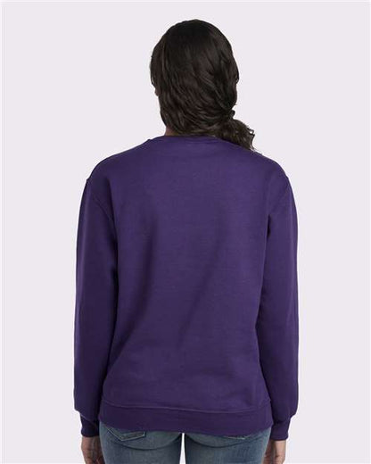 JERZEES NuBlend® Crewneck Sweatshirt 562MR Deep Purple Custom Embroidered Business Logo