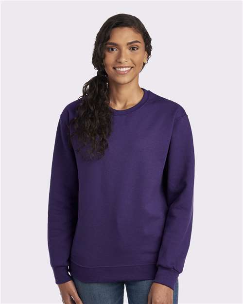 Custom Embroidered  JERZEES NuBlend® Crewneck Sweatshirt 562MR Deep Purple