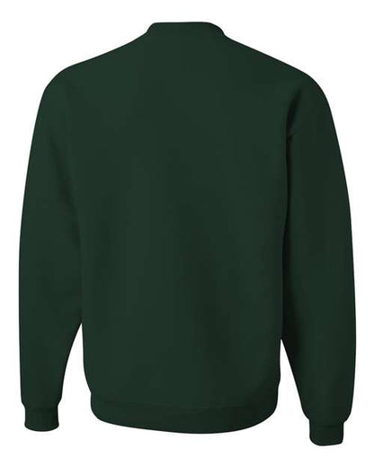 JERZEES NuBlend® Crewneck Sweatshirt 562MR Forest Green Custom Embroidered Business Logo