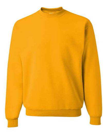 JERZEES NuBlend® Crewneck Sweatshirt 562MR Gold Custom Embroidered Business Logo