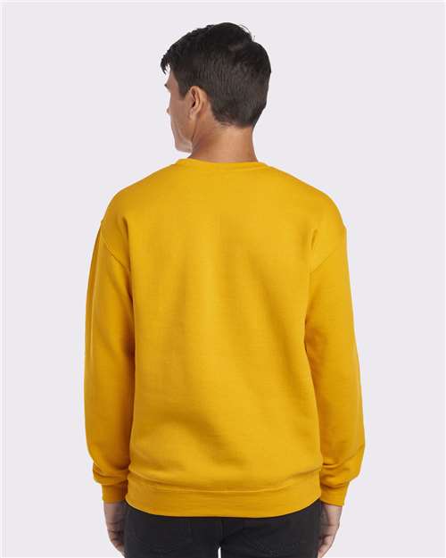 JERZEES NuBlend® Crewneck Sweatshirt 562MR Gold Custom Embroidered Business Logo