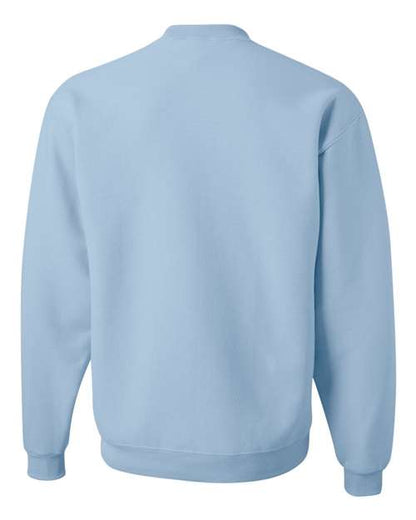 JERZEES NuBlend® Crewneck Sweatshirt 562MR Light Blue Custom Embroidered Business Logo