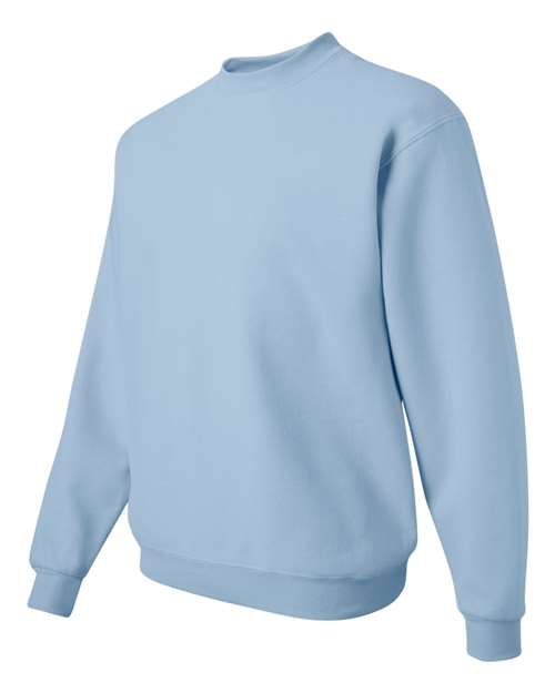 JERZEES NuBlend® Crewneck Sweatshirt 562MR Light Blue Custom Embroidered Business Logo