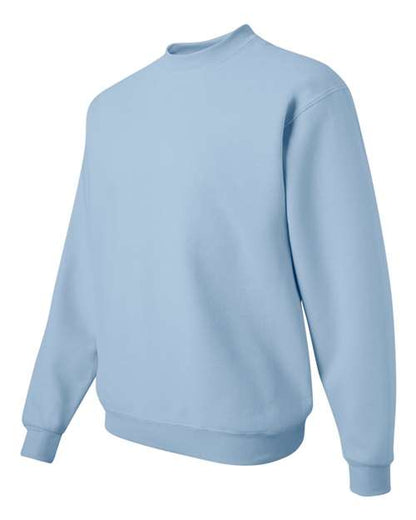 JERZEES NuBlend® Crewneck Sweatshirt 562MR Light Blue Custom Embroidered Business Logo