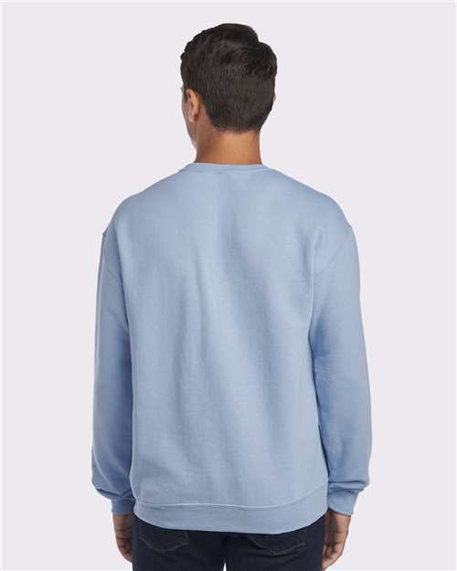 JERZEES NuBlend® Crewneck Sweatshirt 562MR Light Blue Custom Embroidered Business Logo
