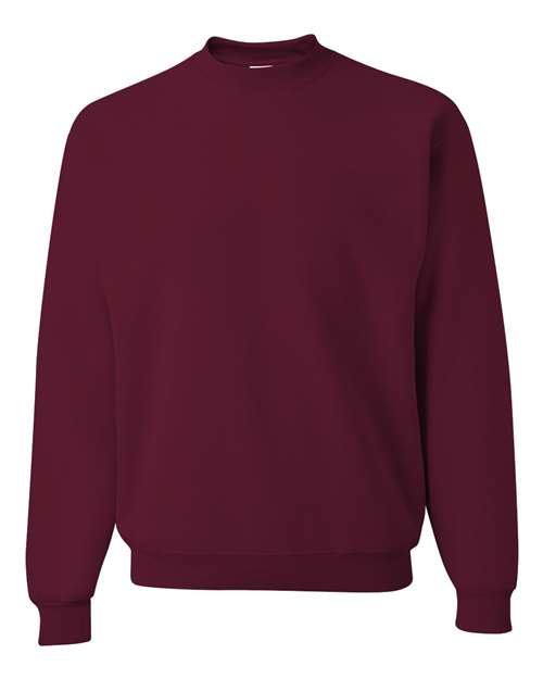 JERZEES NuBlend® Crewneck Sweatshirt 562MR Maroon Custom Embroidered Business Logo