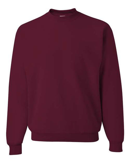 JERZEES NuBlend® Crewneck Sweatshirt 562MR Maroon Custom Embroidered Business Logo