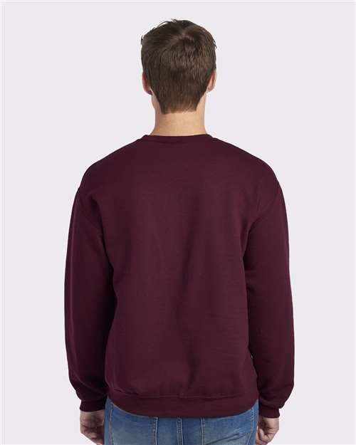 JERZEES NuBlend® Crewneck Sweatshirt 562MR Maroon Custom Embroidered Business Logo