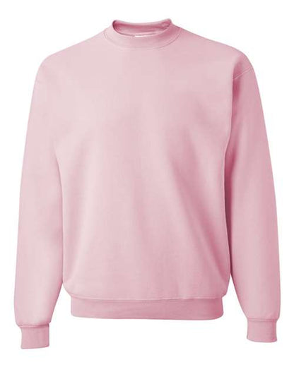 JERZEES NuBlend® Crewneck Sweatshirt 562MR Classic Pink Custom Embroidered Business Logo