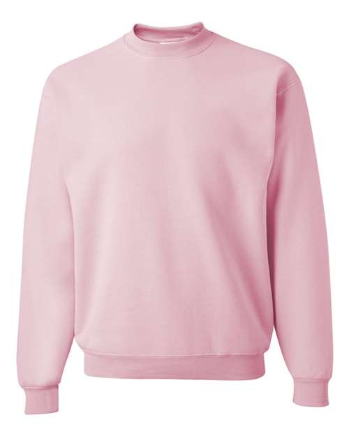 JERZEES NuBlend® Crewneck Sweatshirt 562MR Classic Pink Custom Embroidered Business Logo