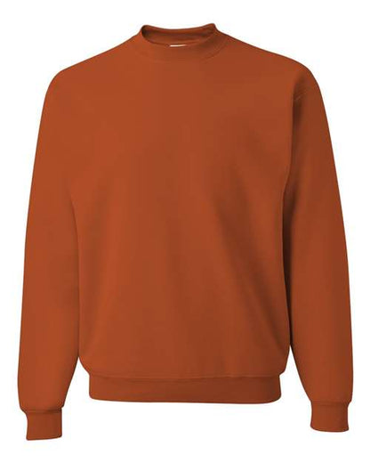 JERZEES NuBlend® Crewneck Sweatshirt 562MR Texas Orange Custom Embroidered Business Logo