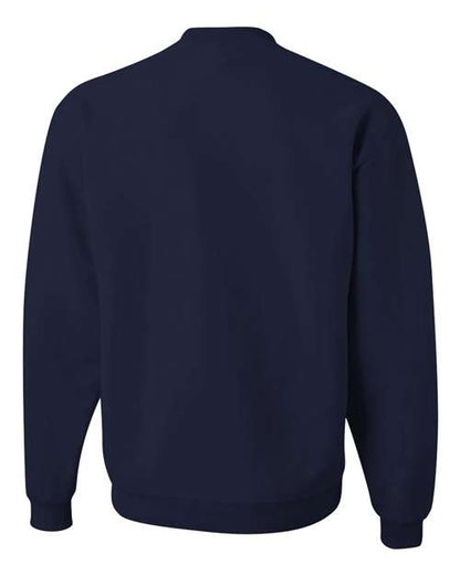 JERZEES NuBlend® Crewneck Sweatshirt 562MR J. Navy Custom Embroidered Business Logo