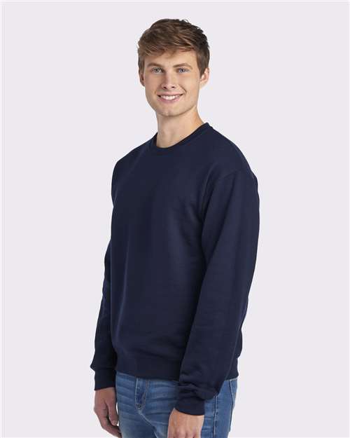 JERZEES NuBlend® Crewneck Sweatshirt 562MR J. Navy Custom Embroidered Business Logo