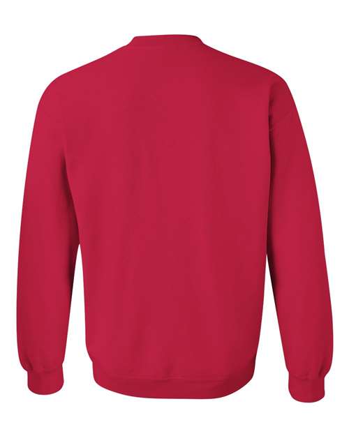 Gildan Heavy Blend™ Crewneck Sweatshirt 18000 Cherry Red Custom Embroidered Business Logo