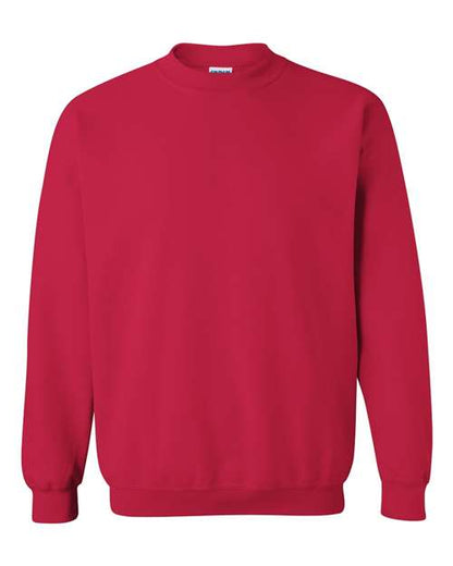 Gildan Heavy Blend™ Crewneck Sweatshirt 18000 Cherry Red Custom Embroidered Business Logo