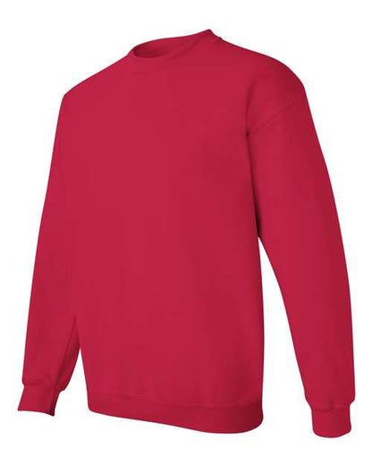 Gildan Heavy Blend™ Crewneck Sweatshirt 18000 Cherry Red Custom Embroidered Business Logo