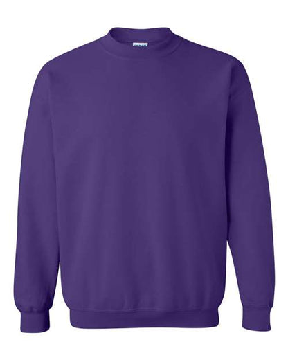 Gildan Heavy Blend™ Crewneck Sweatshirt 18000 Purple Custom Embroidered Business Logo