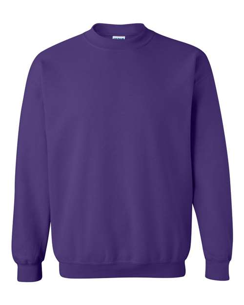 Gildan Heavy Blend™ Crewneck Sweatshirt 18000 Purple Custom Embroidered Business Logo