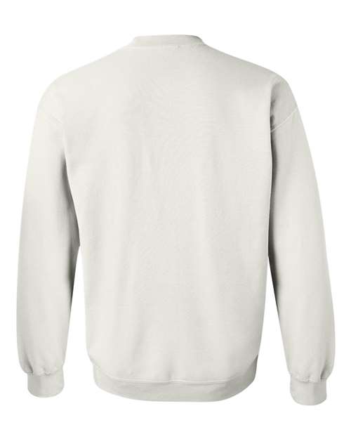 Gildan Heavy Blend™ Crewneck Sweatshirt 18000 White Custom Embroidered Business Logo