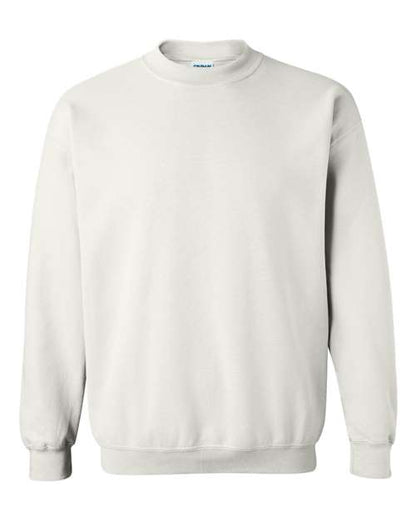 Gildan Heavy Blend™ Crewneck Sweatshirt 18000 White Custom Embroidered Business Logo