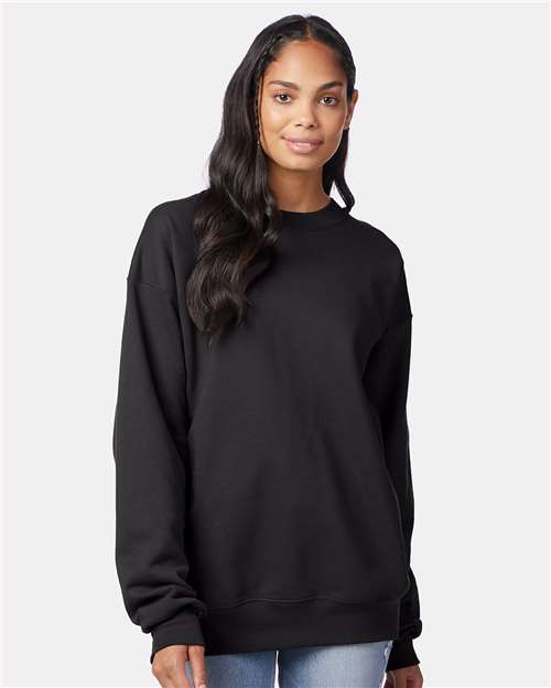 Custom Embroidered  Hanes Ultimate Cotton® Crewneck Sweatshirt F260 Black
