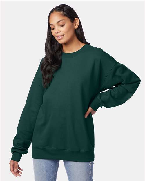 Custom Embroidered  Hanes Ultimate Cotton® Crewneck Sweatshirt F260 Deep Forest