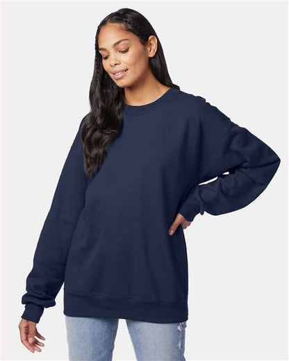 Custom Embroidered  Hanes Ultimate Cotton® Crewneck Sweatshirt F260 Navy