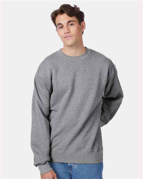 Custom Embroidered  Hanes Ultimate Cotton® Crewneck Sweatshirt F260 Oxford Grey