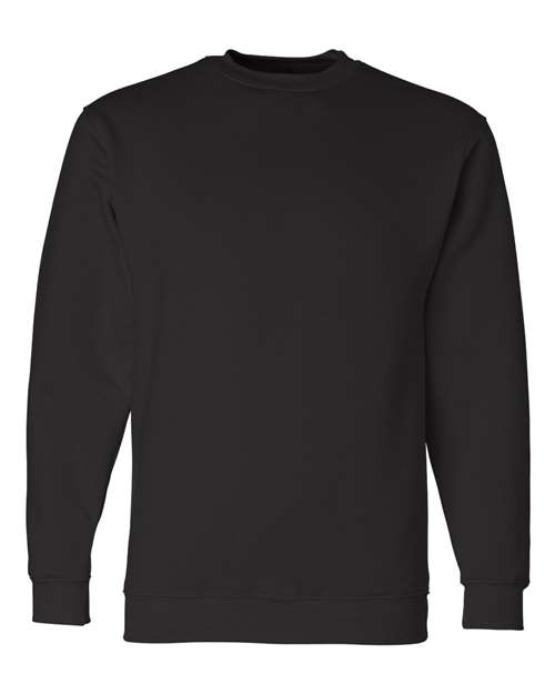 Bayside USA-Made Crewneck Sweatshirt 1102 Black