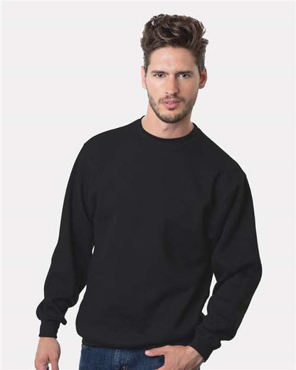 Custom Embroidered  Bayside USA-Made Crewneck Sweatshirt 1102 Black