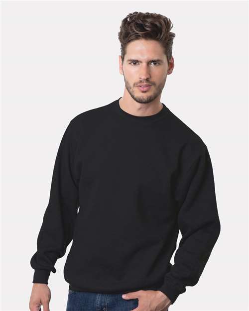 Custom Embroidered  Bayside USA-Made Crewneck Sweatshirt 1102 Black