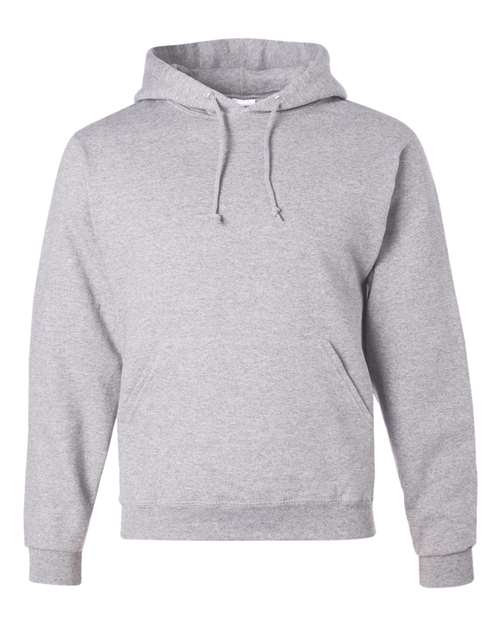 JERZEES NuBlend® Hooded Sweatshirt 996MR Ash Custom Embroidered Business Logo
