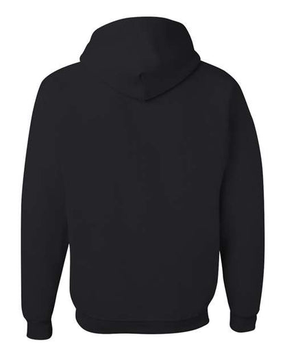 JERZEES NuBlend® Hooded Sweatshirt 996MR Black Custom Embroidered Business Logo