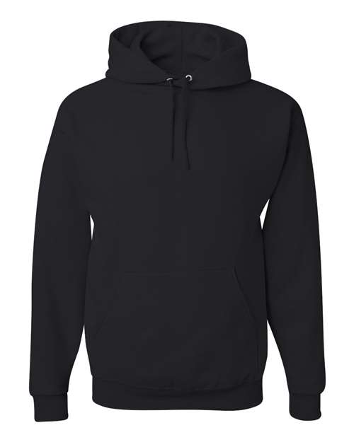 JERZEES NuBlend® Hooded Sweatshirt 996MR Black Custom Embroidered Business Logo