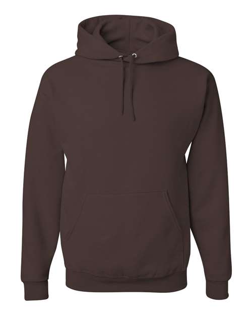 JERZEES NuBlend® Hooded Sweatshirt 996MR Chocolate Custom Embroidered Business Logo