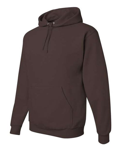 JERZEES NuBlend® Hooded Sweatshirt 996MR Chocolate Custom Embroidered Business Logo