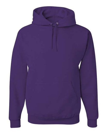 JERZEES NuBlend® Hooded Sweatshirt 996MR Deep Purple Custom Embroidered Business Logo